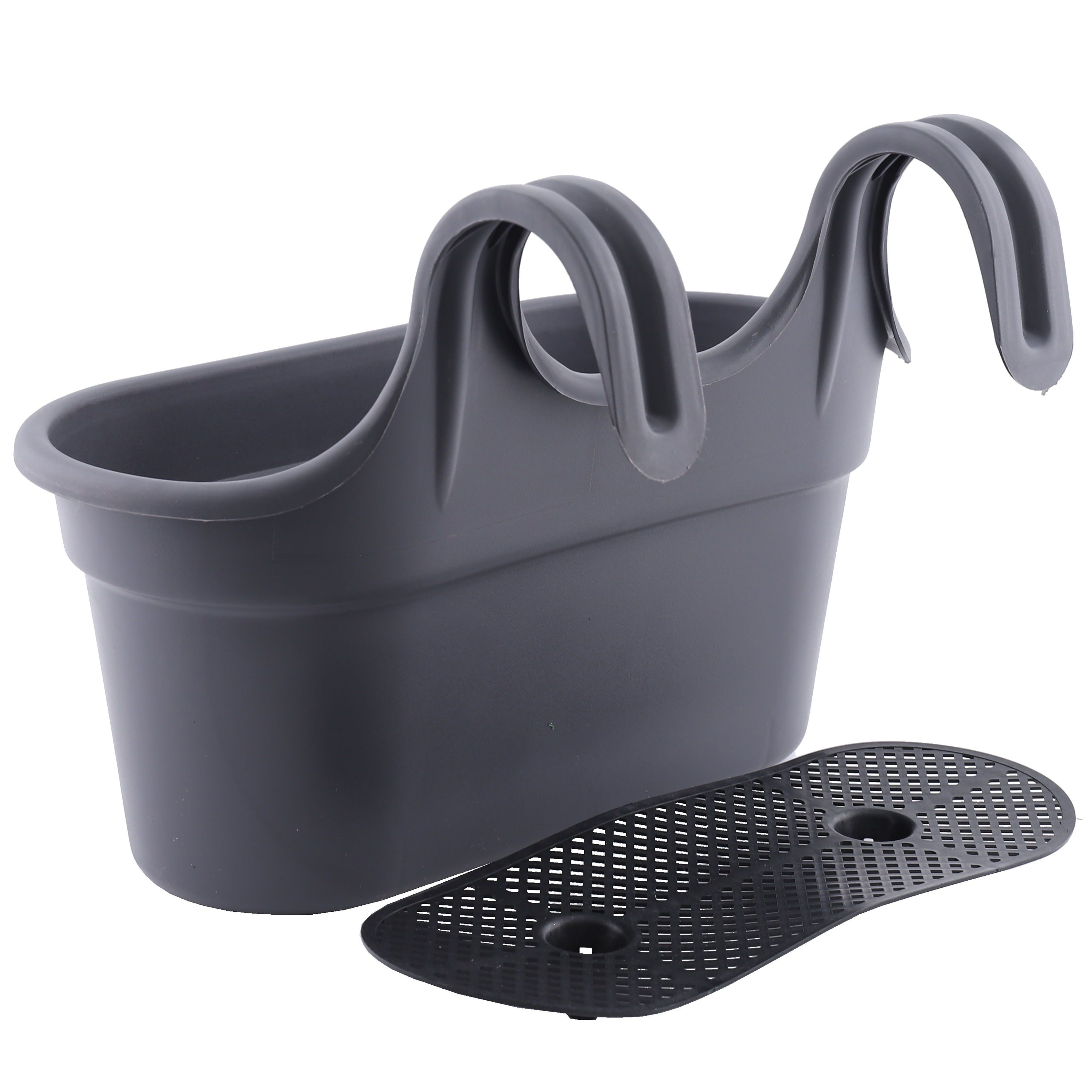 Кашпо подвесное графитовое 5 л AVSP8048-2