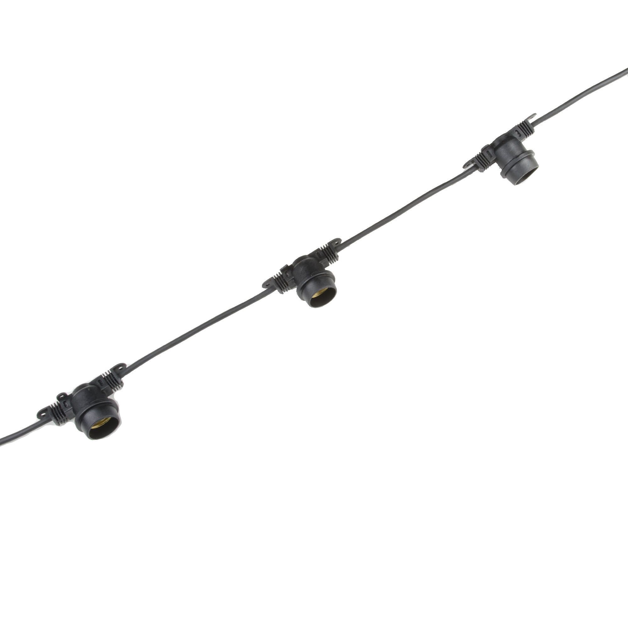 Гирлянда уличная Uniel Белт Лайт черная 10 E27 шаг 50 см 5 м + 1,5 м IP65 UDL-K121