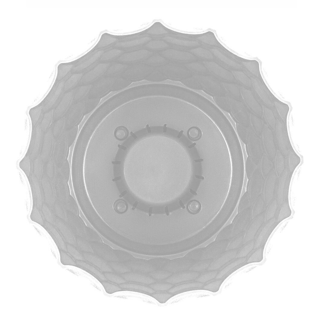 Горшок цветочный InGreen Wave Белоснежный жасмин 14,5 см 1,4 л с дренаж сеткой и съем поддоном