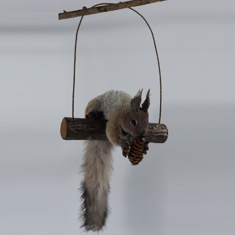 Фигура декоративная Белка 26х21х60 см коричневый