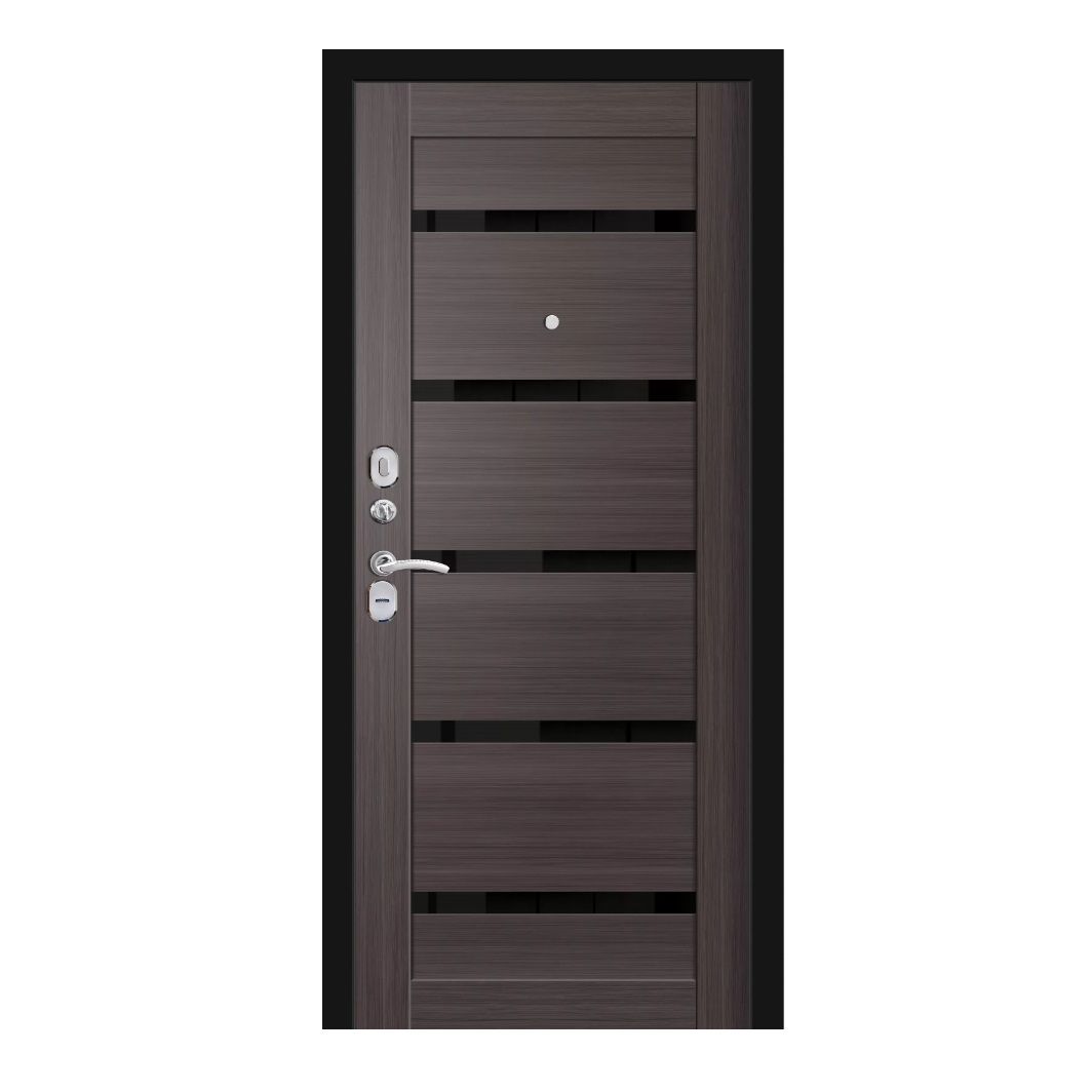 Дверь металл Хит-7 Nova черный шелк Элис Марио венге 960х2050 мм L