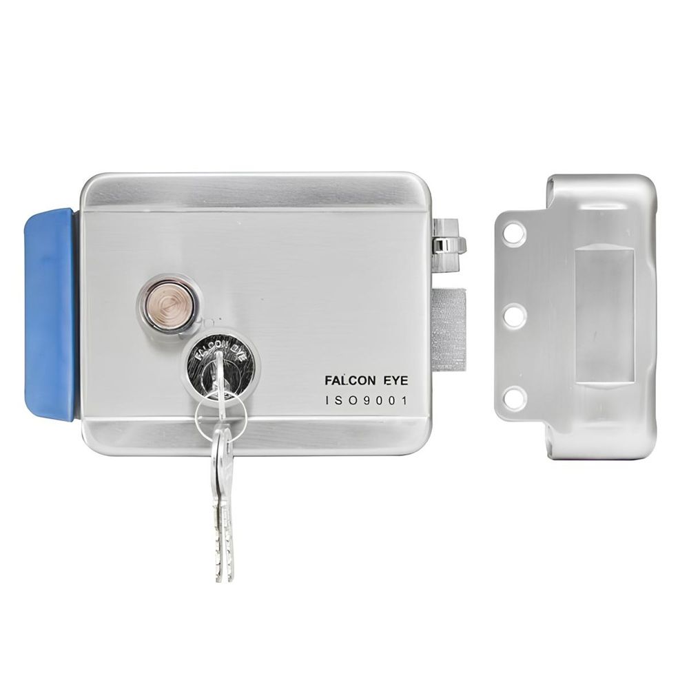 ЗАМОК электро.мех.FE-2369 универсальный 142х105х35, 12 В цилиндр+три ключа