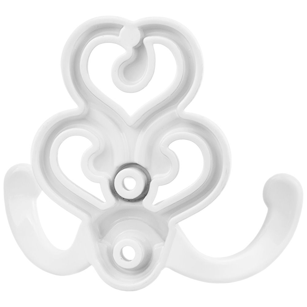 Крючок мебельный двойной №41 белый