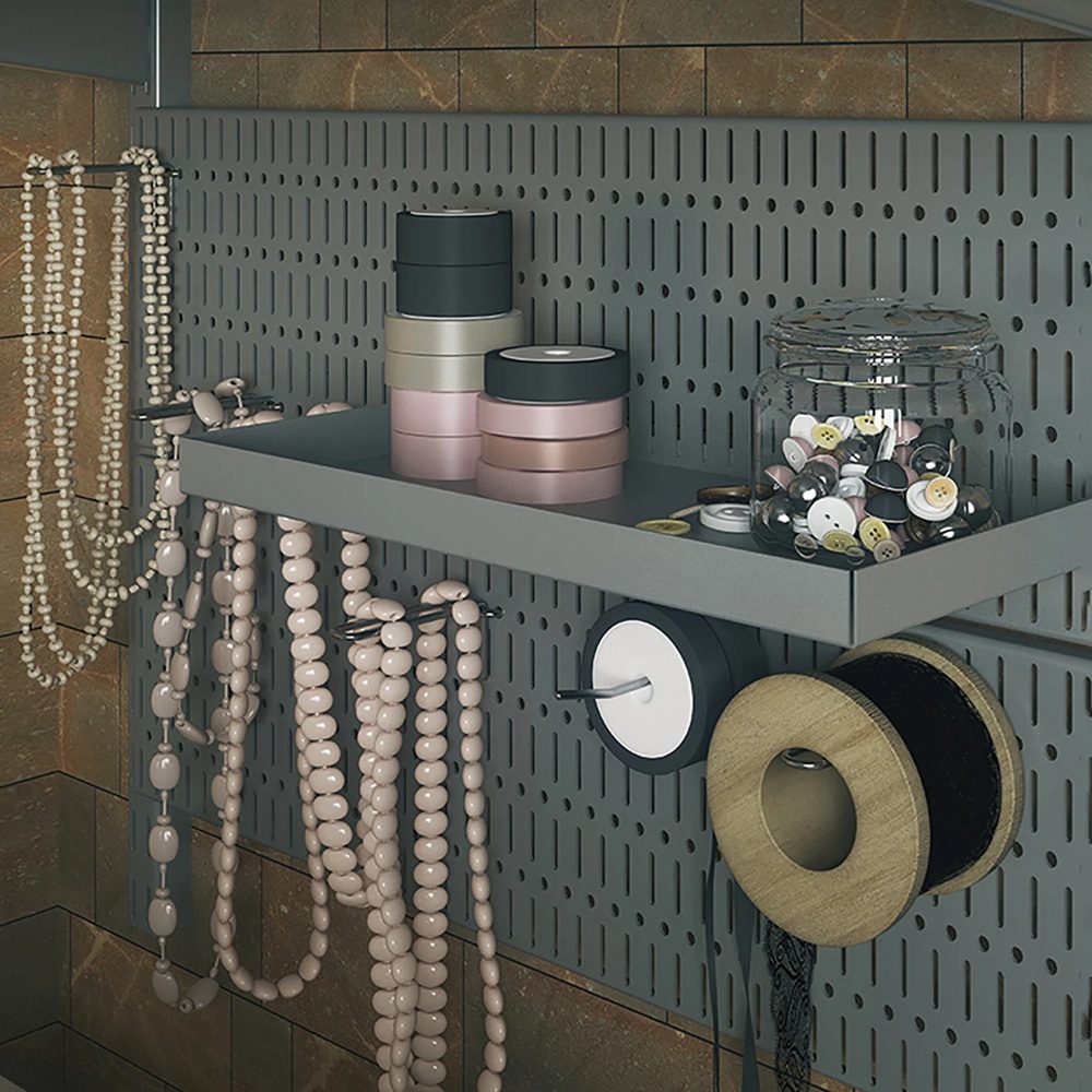 Крючок двойной стальной 5шт Хром LWHK002 125мм