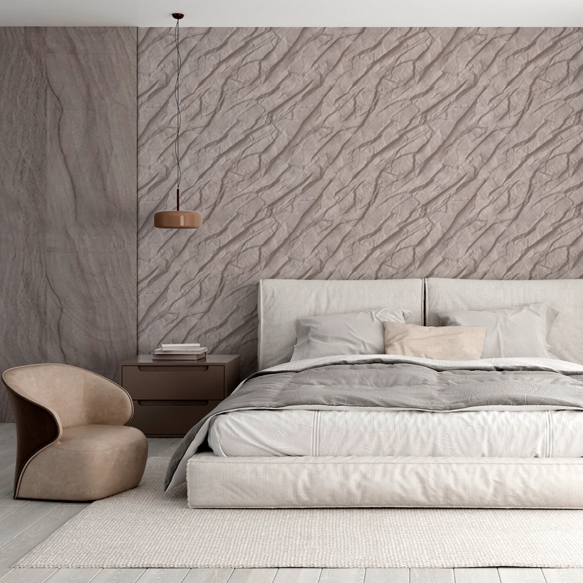 Обои WallSecret Karelia 9135-14 коричневые камень 1,06х10,05 м