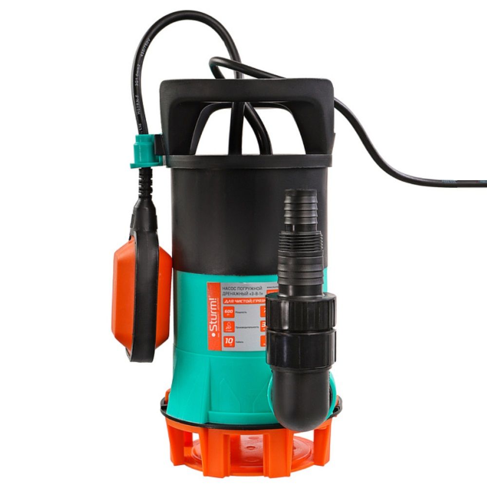 Насос погружной 3-в-1 Sturm 600Вт  част.до 30мм 215 л/мин, напор 7м WP9760PVU
