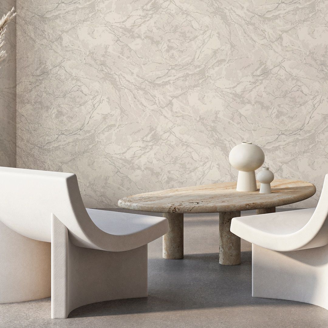 Обои OVK Design Ривер 11204-04 пудровые мрамор 1,06х10,05 м