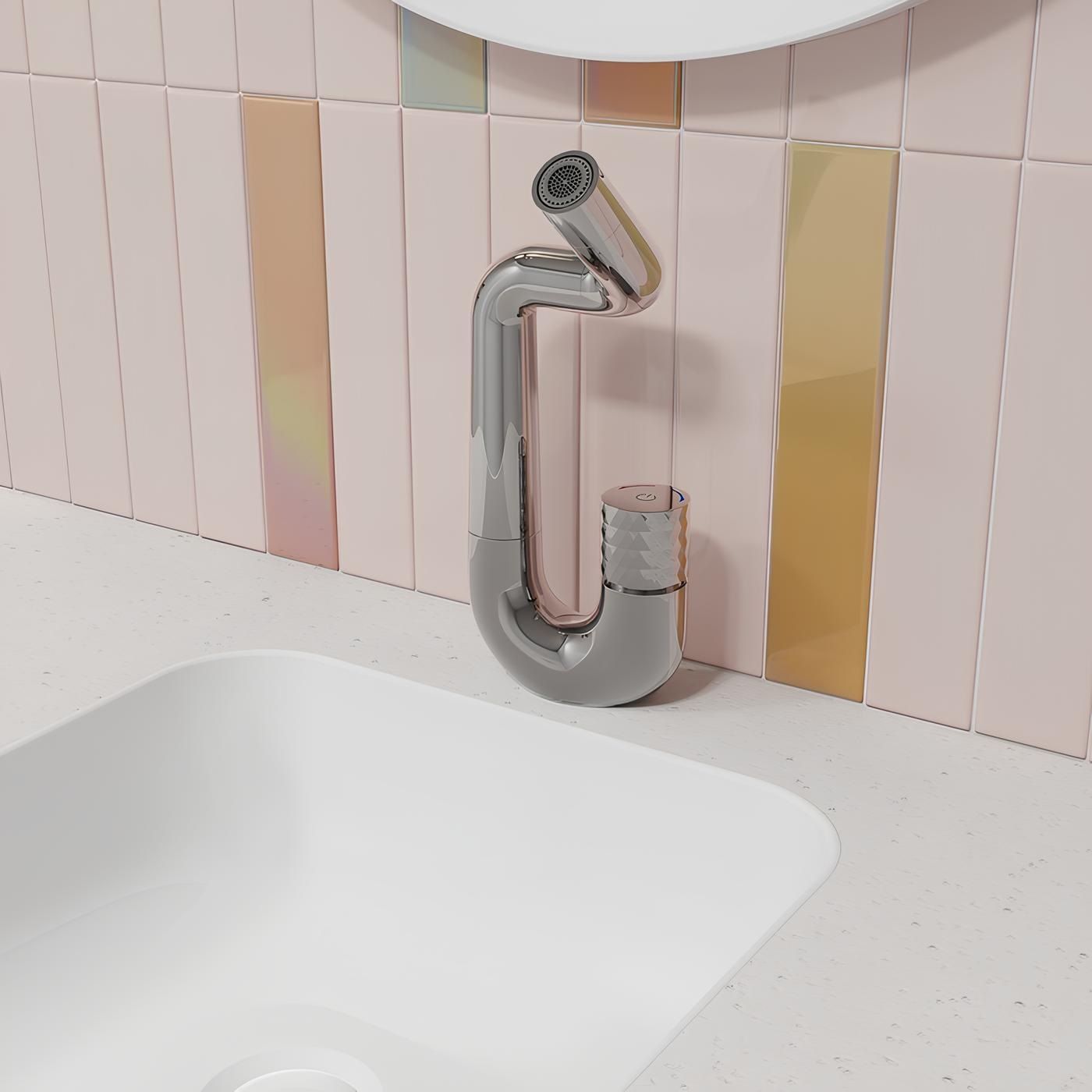 Cмеситель для раковины Iddis Twist TWISBBTi01 с управлением Push Control