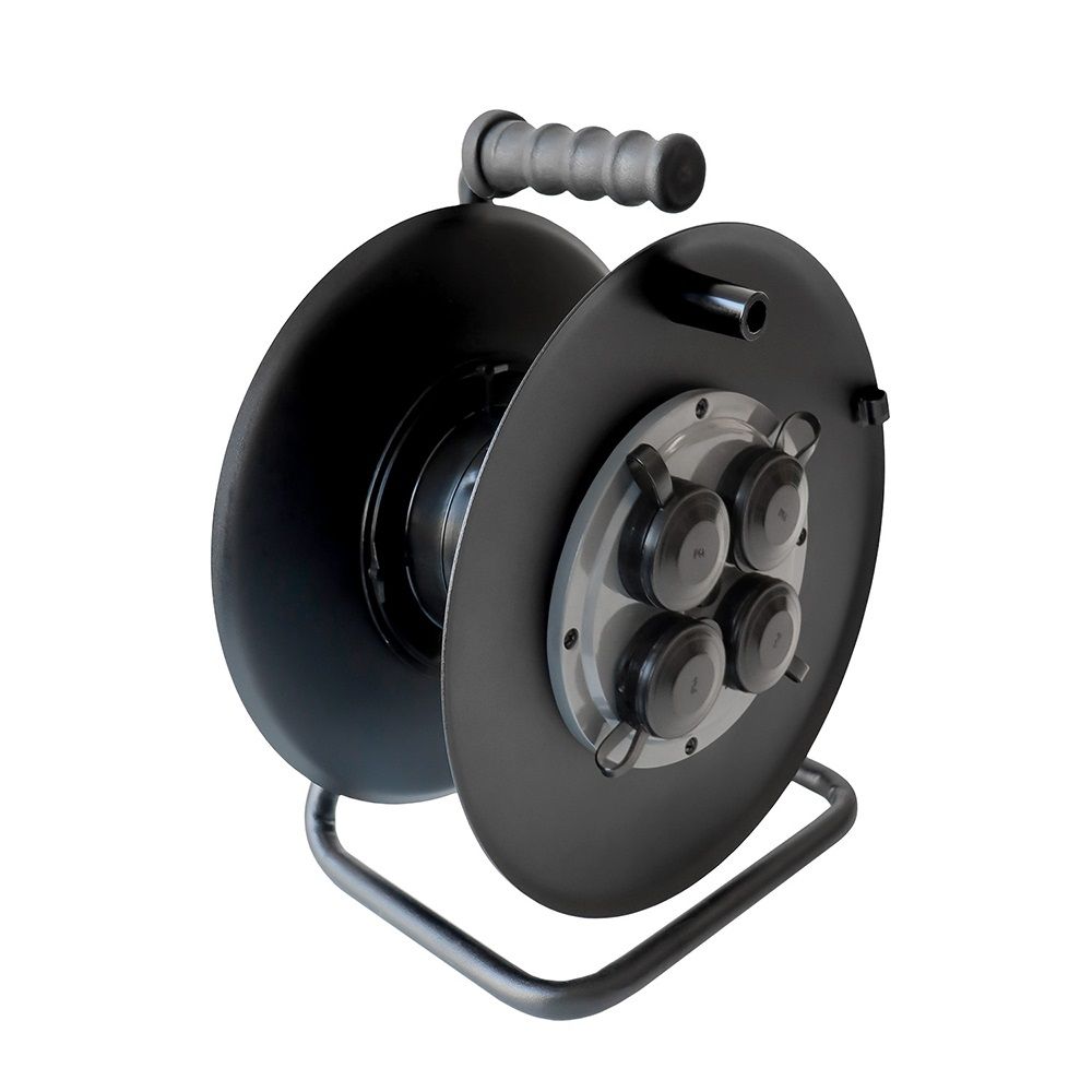 Удлинитель силовой на металлич катушке 1-2.Sale КГ 3х2,5 4 розетки с крышкой 50 м 16А IP44 морозост