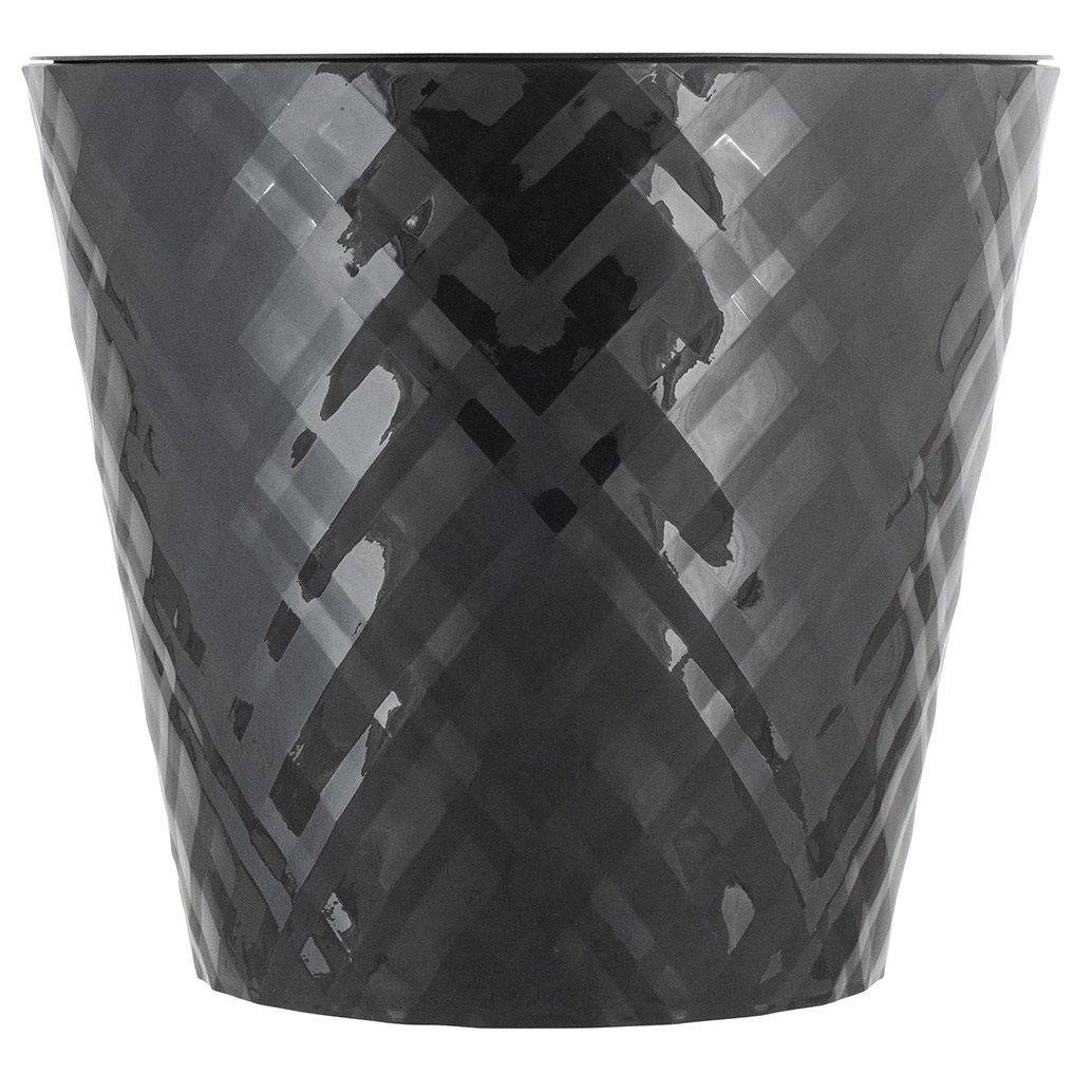 Горшок цветочный InGreen Manhattan Оникс 12,5 см 1 л c дренажной вставкой