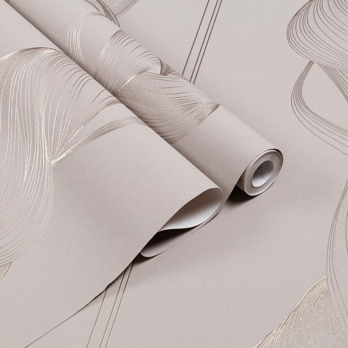 Обои Палитра Гламур 72615-28SL серые абстракция 1,06х10,05 м