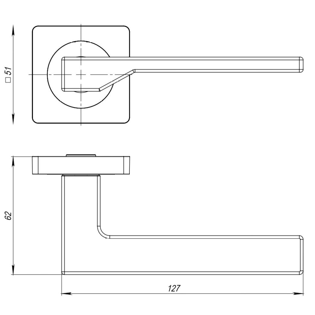 Ручка раздельная K.JK51.Level BL-24 черная