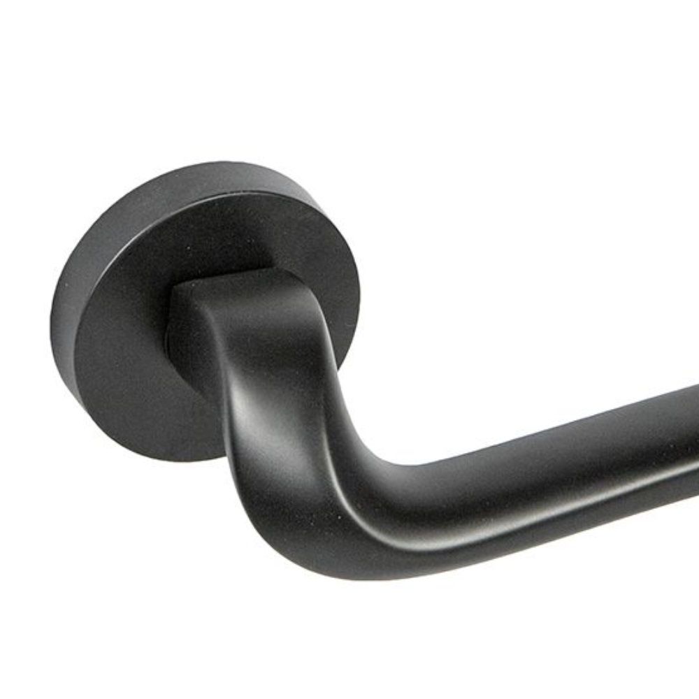 Ручка дверная FortePiano Соната черная круглая розетка