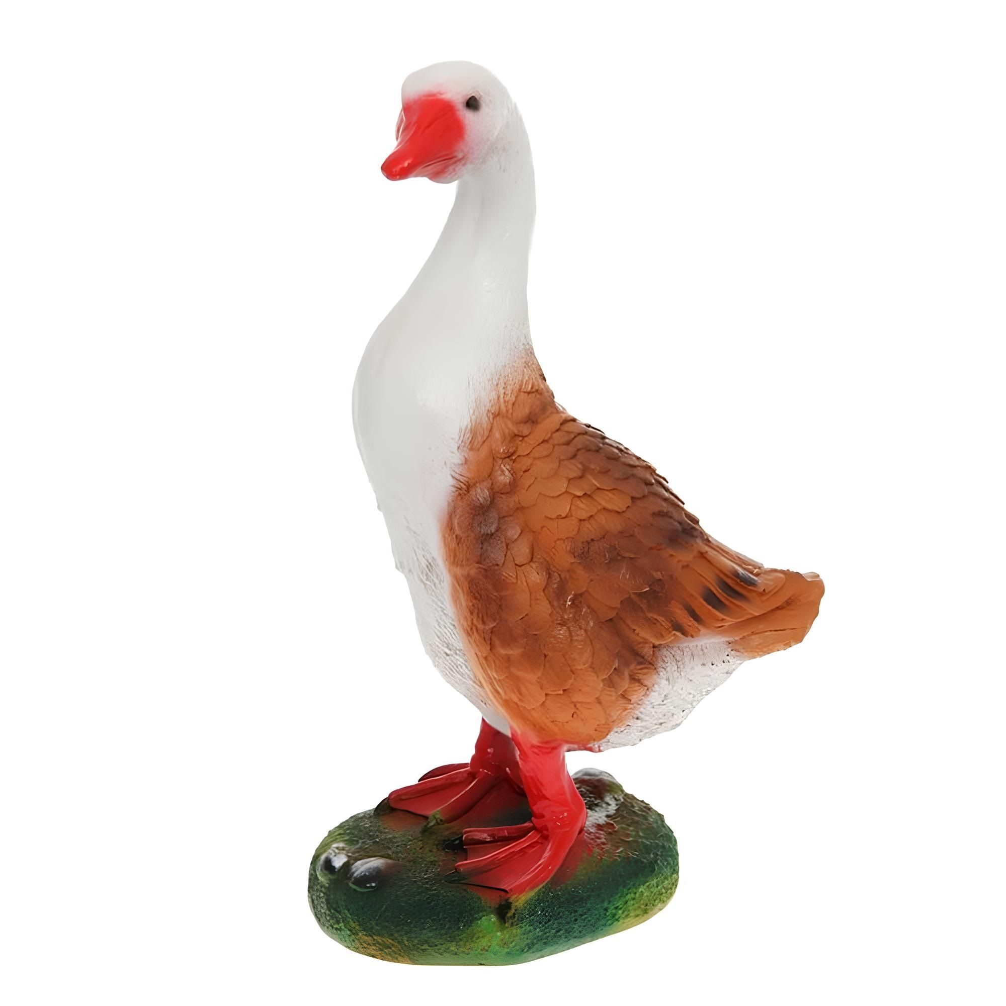 Фигура садовая Гусь цветной станина