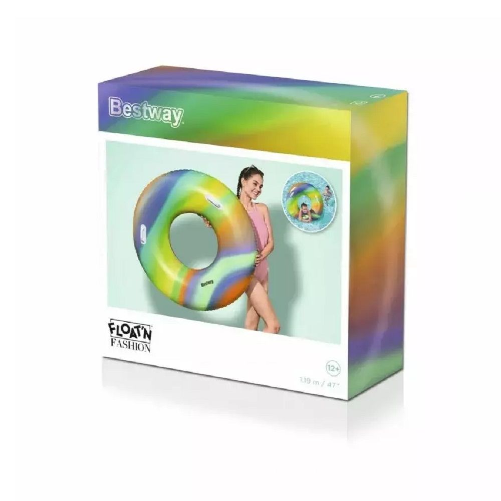 Круг для плавания 119 см от 12 лет Bestway Радуга 36352