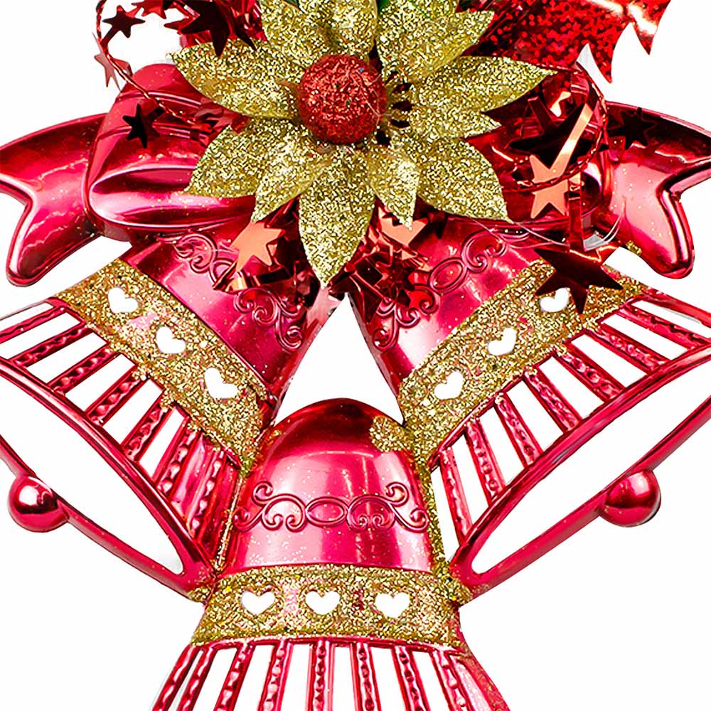 Украшение новогоднее "Колокольчик звонкий праздник" 18,5 см, красный/золото