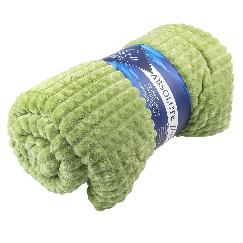 Плед фланель FF FNJq GR3 2022 15-0326 200х220 см зеленый