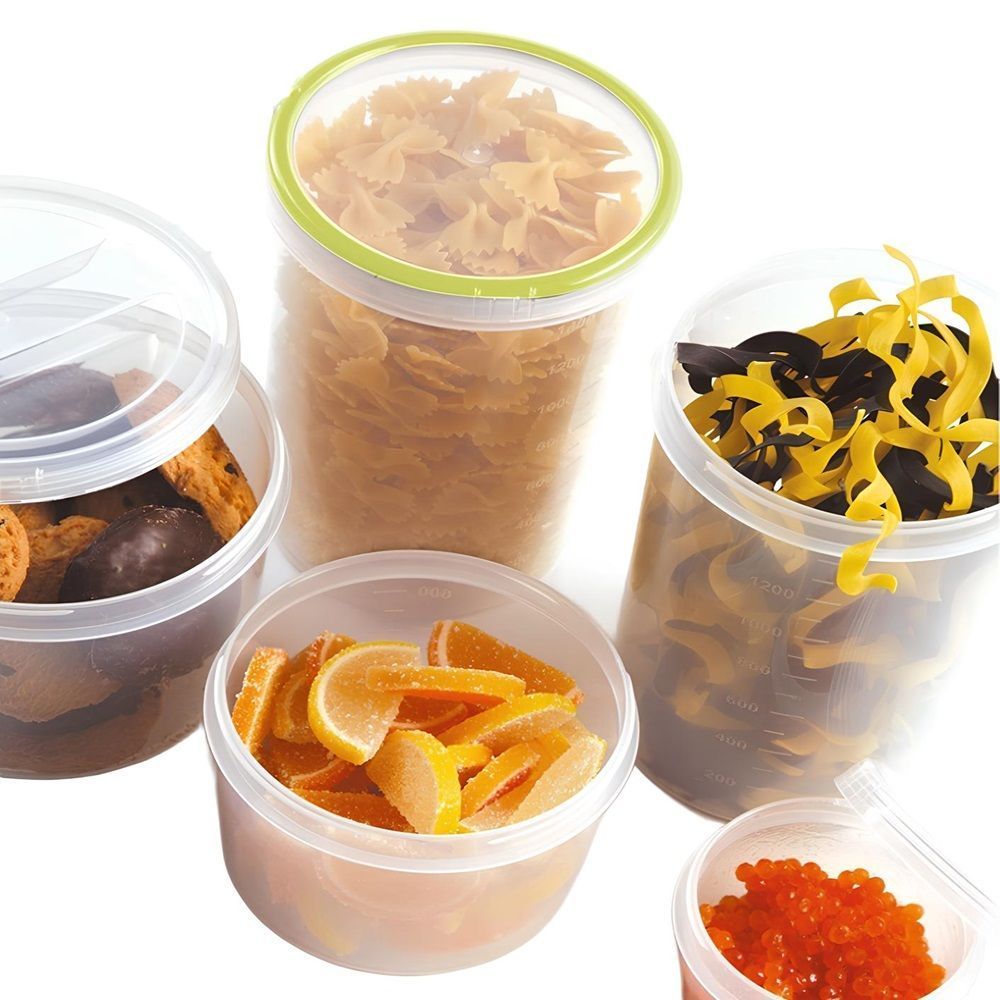 Банка для сыпучих продуктов Phibo Твист бесцветная 1,5 л 12,5х18 см