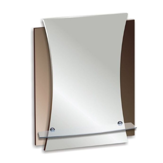 Зеркало Метиз 530х700 мм с полкой