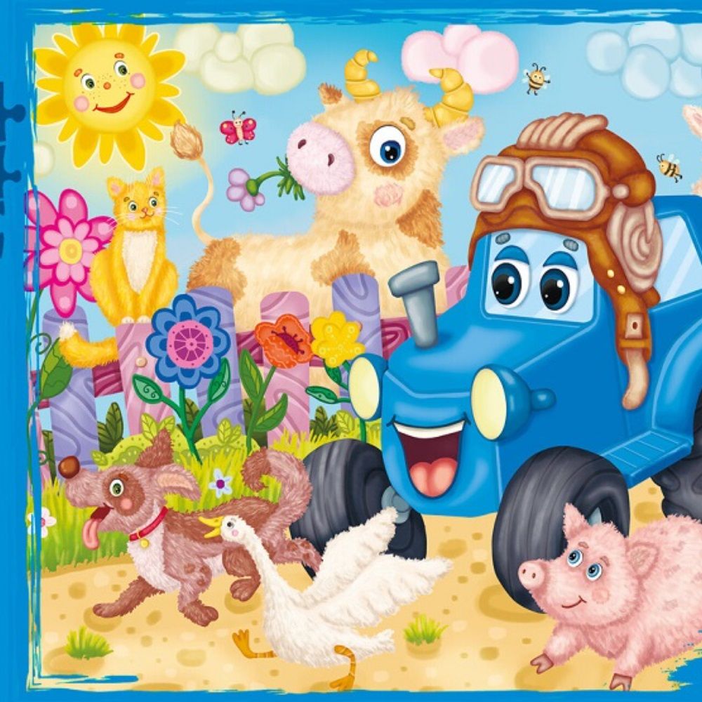 Макси-пазлы 15 элементов Веселый трактор № 6