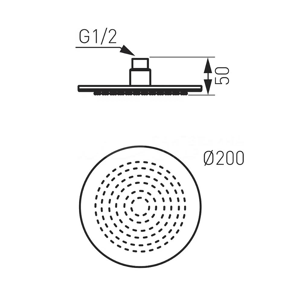 Верхний душ HB003