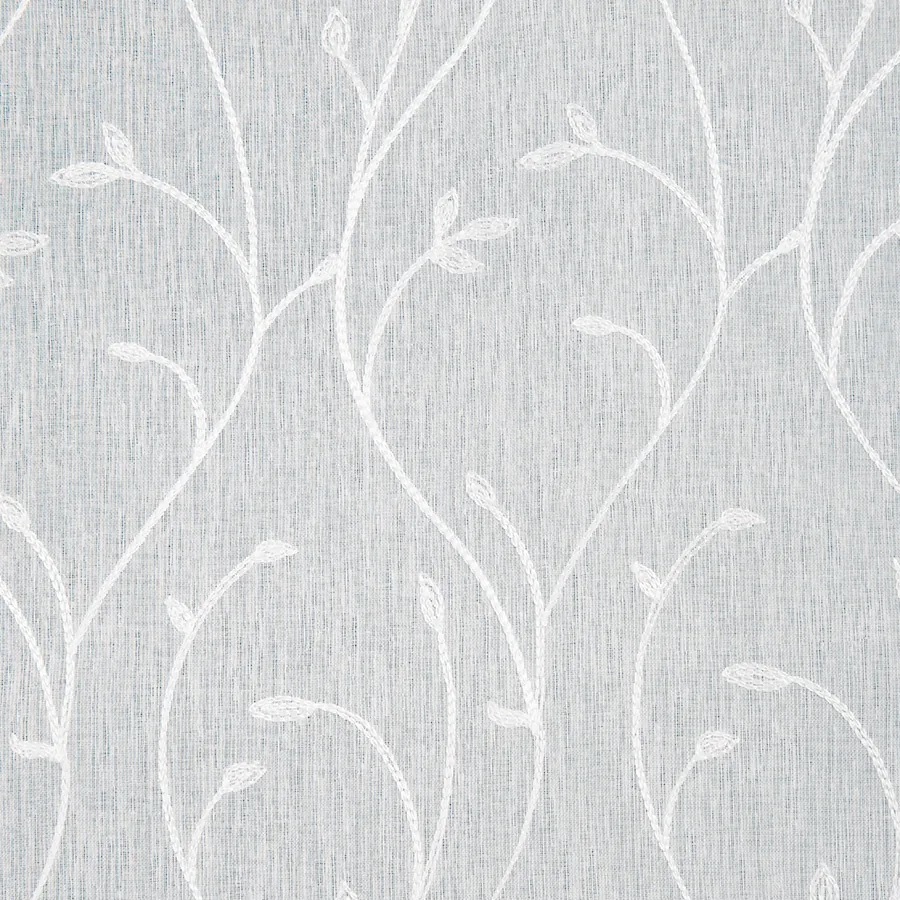 Ткань для штор Портьера лен вышивка EL 8563-01-01/300 LB ut белый