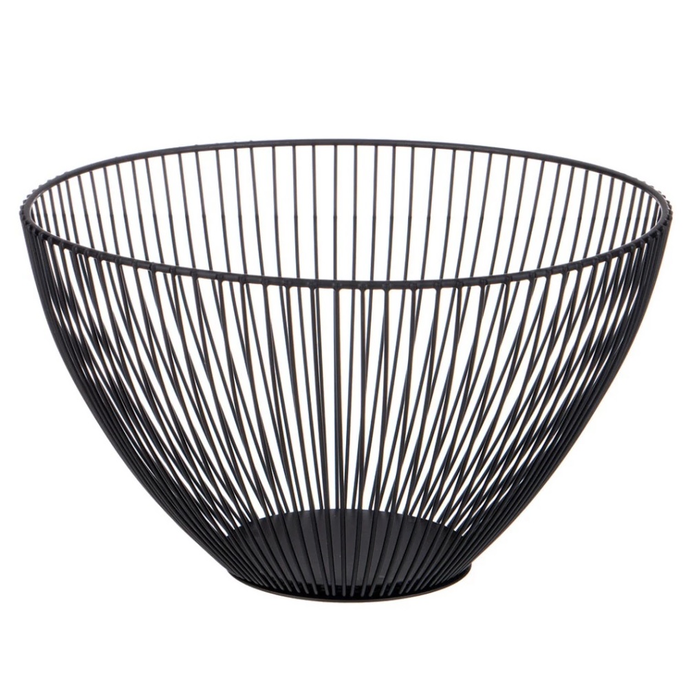 Корзина для фруктов Agness 917-116 24,5х24,5х14 см черная