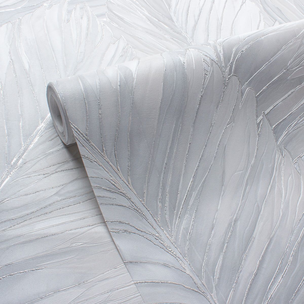 Обои Victoria Stenova Yalta 287317 серые листья 1,06х10 м