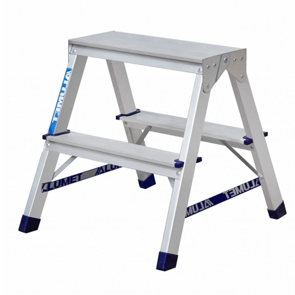 Стремянка алюминиевая двусторонняя 2 ступени