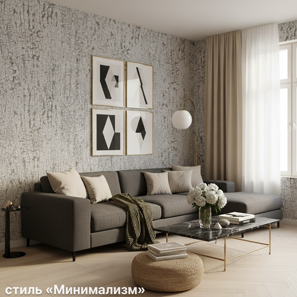 Обои Green Walls Кора С40 4116 06 молочная вуаль абстракция 1,06х10,05 м