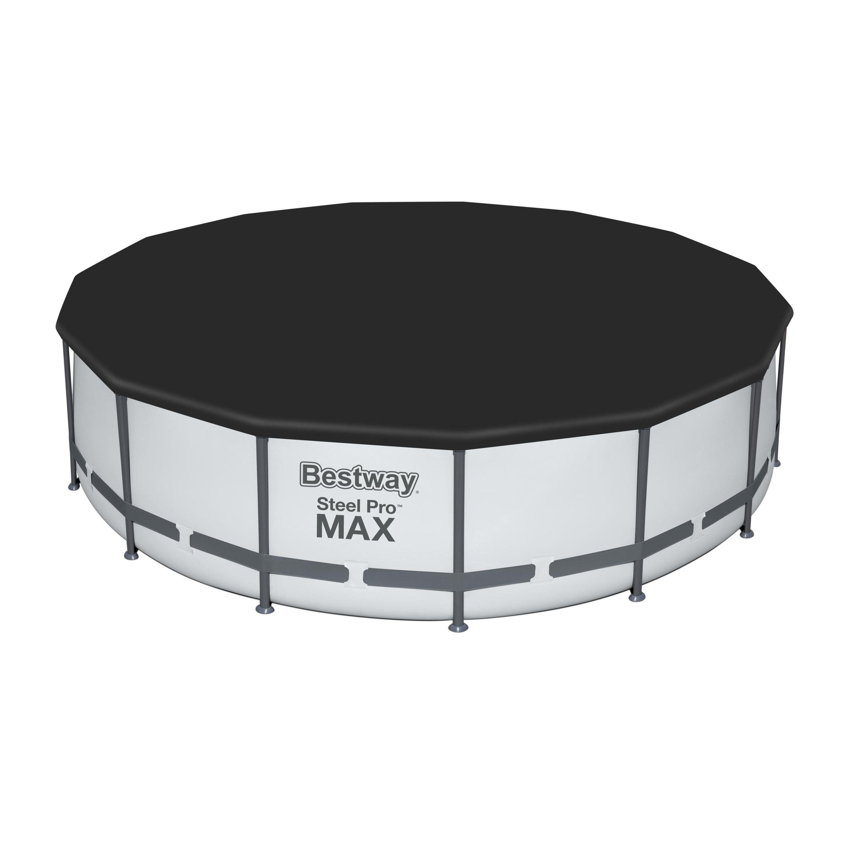 Бассейн каркасный круглый 457х122 см 16015 л Bestway Steel Pro Max 56438 (ф/насос, лестница, тент)