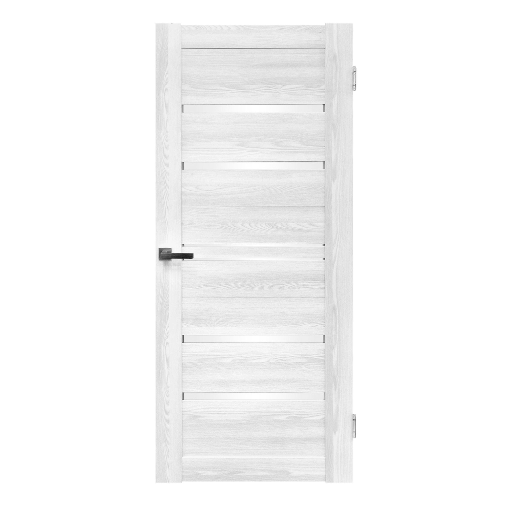 Дверное полотно Х31 ПВХ ривьера айс графит стекло 2000х600х38 мм