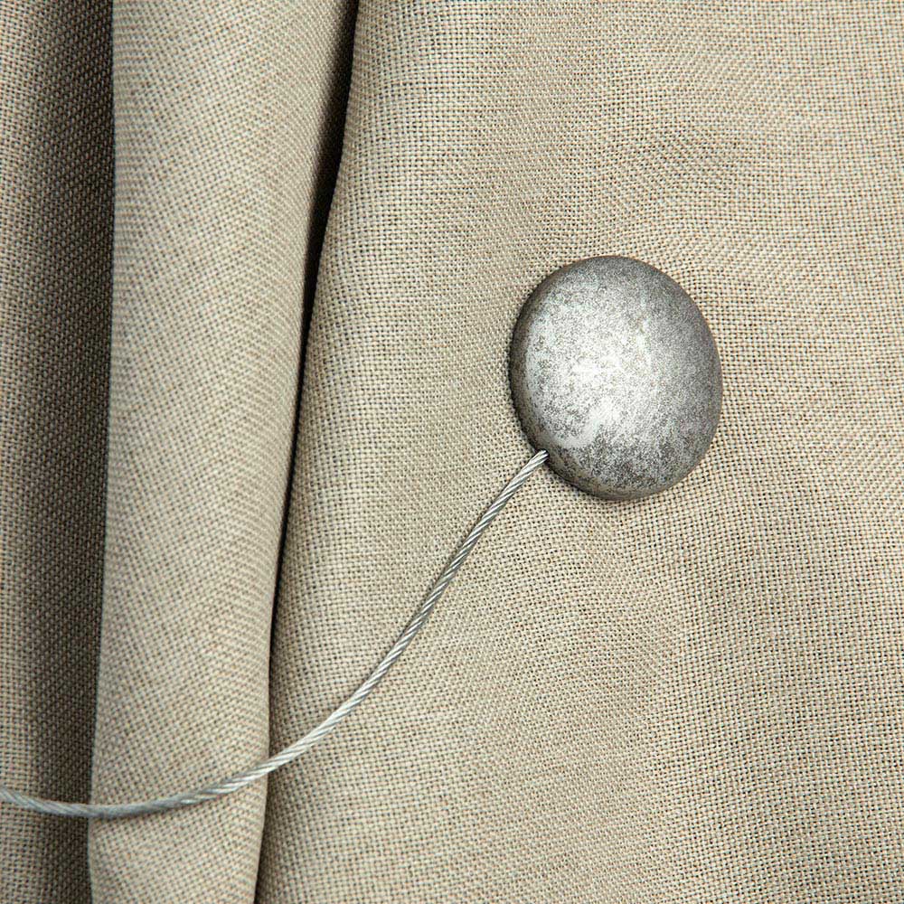 Клипса с магнитом круг 45 мм на тросе Бетон №88 темный матовый хром