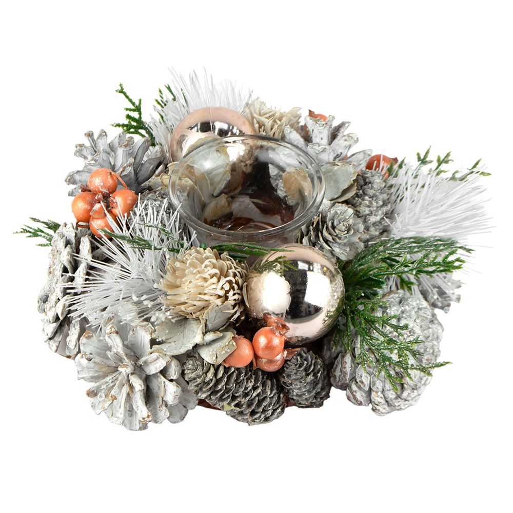 Подсвечник новогодний L19 W19 H8 см