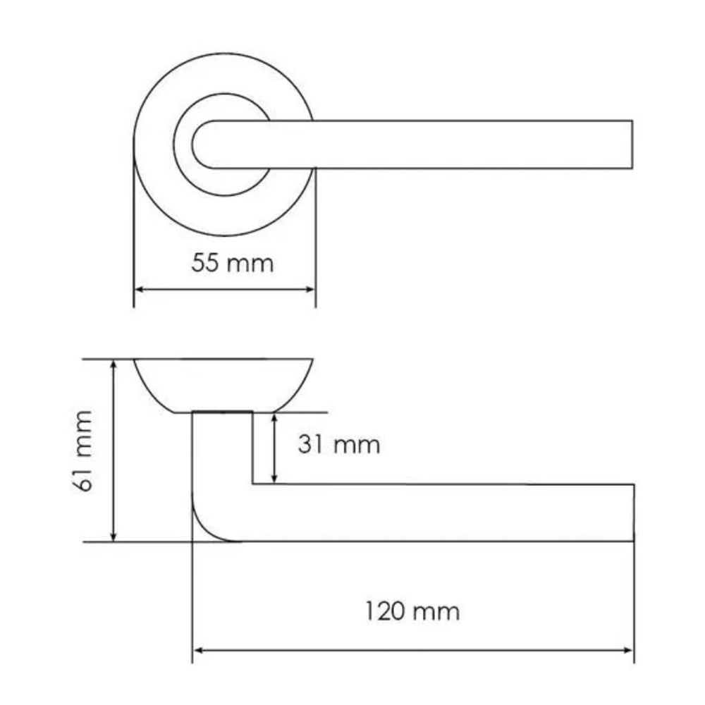 Ручка дверная Morelli Column MH-03 BL черная круглая розетка