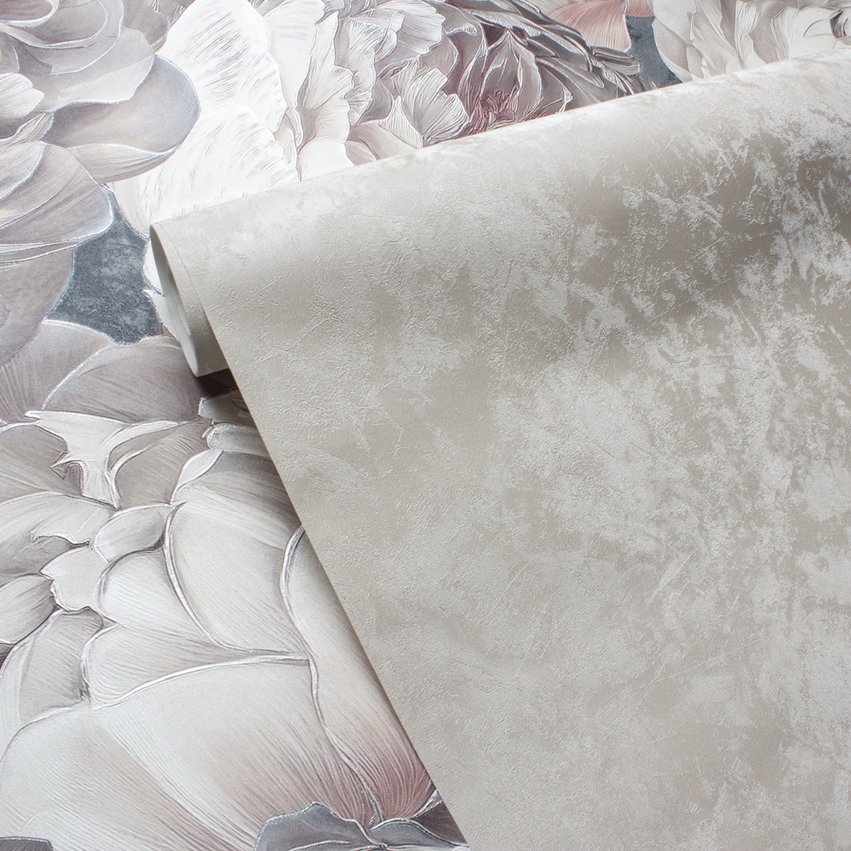 Обои Victoria Stenova Peony 585349 серые штукатурка 1,06х10 м