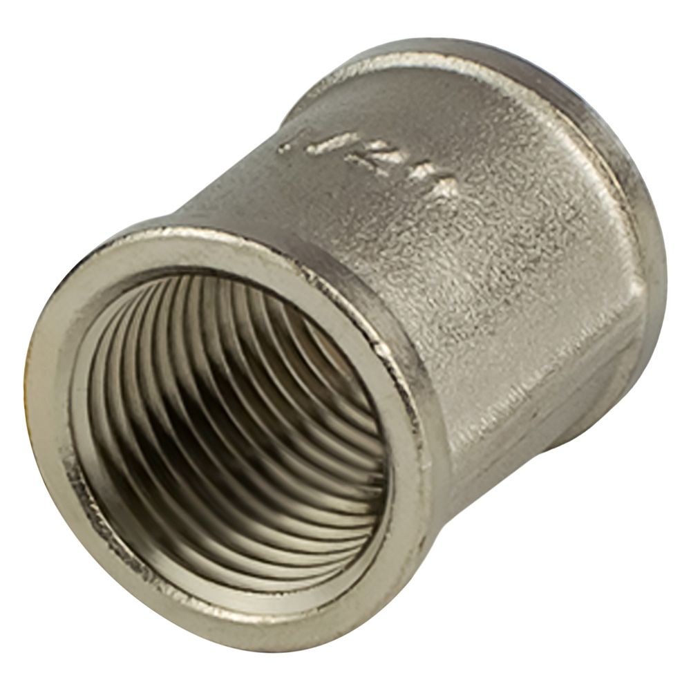 Муфта соединительная латунь никель 1/2" ВР