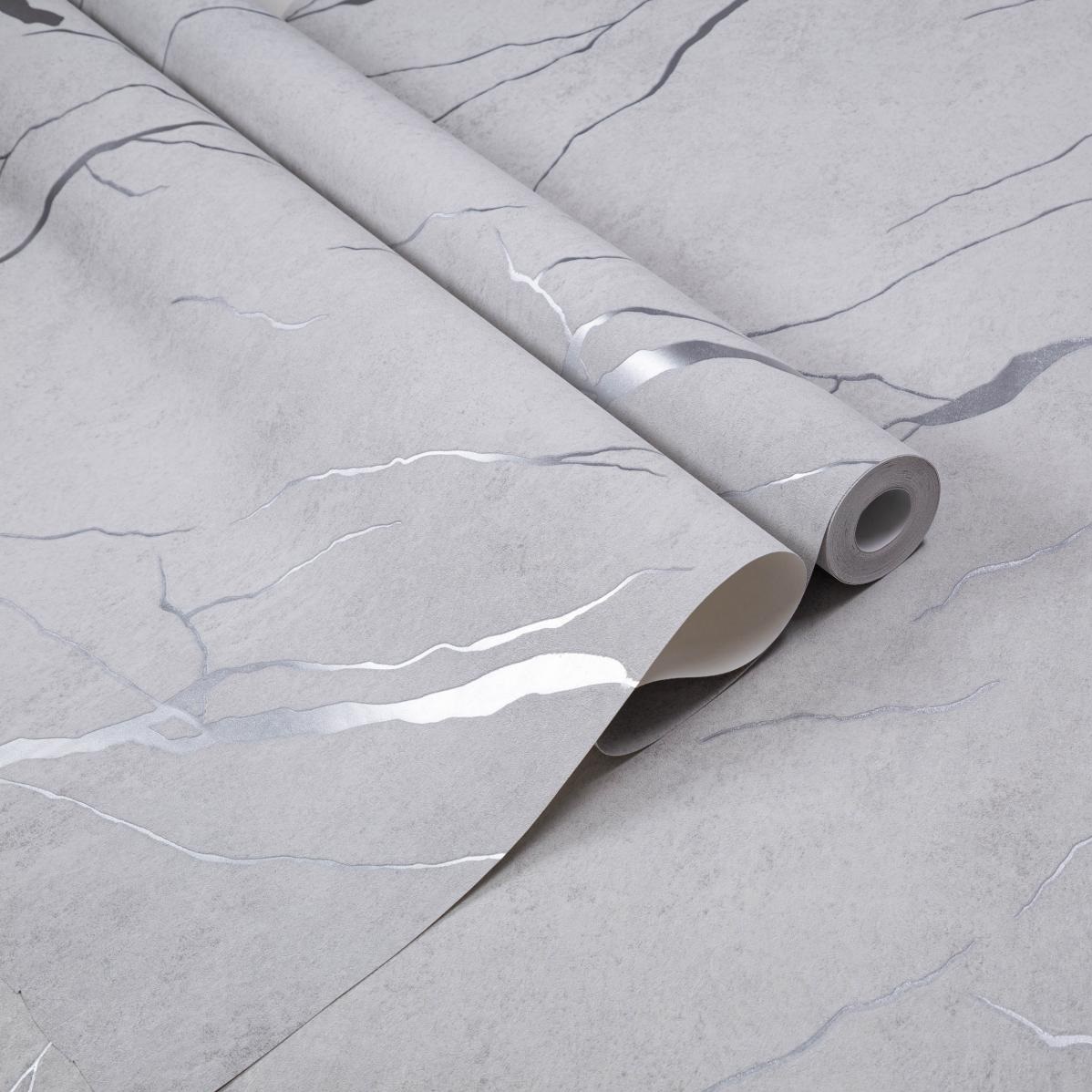 Обои Palitra Home Rich Potal HC72604-14 серые мрамор 1,06х10 м