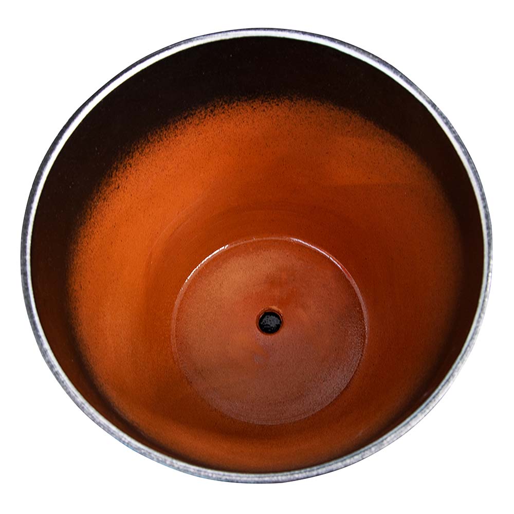 Горшок цветочный Бутон черн/серебро 21 см  5,4 л