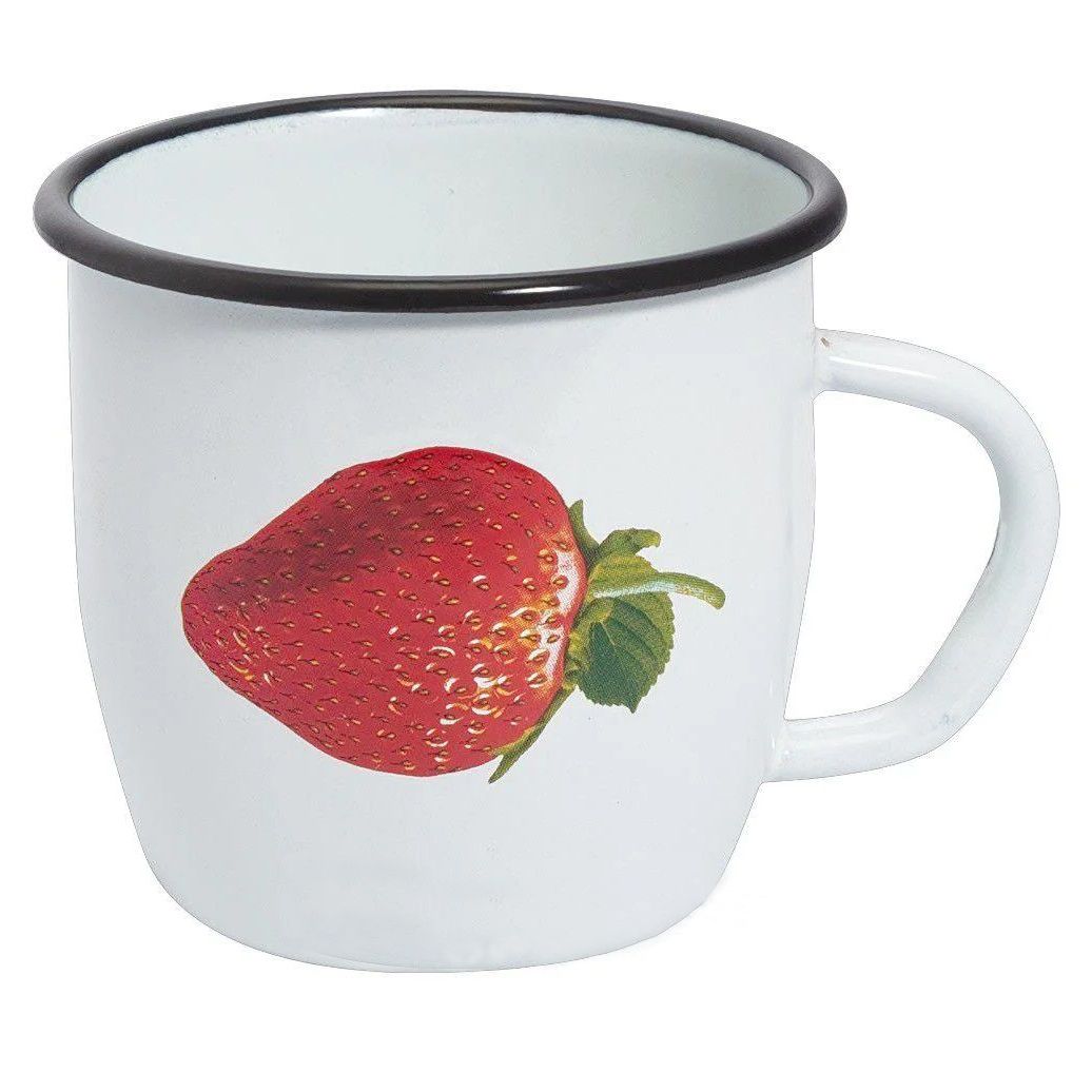 Кружка 0,4 л эмалированная Сочная клубника С-0103/4
