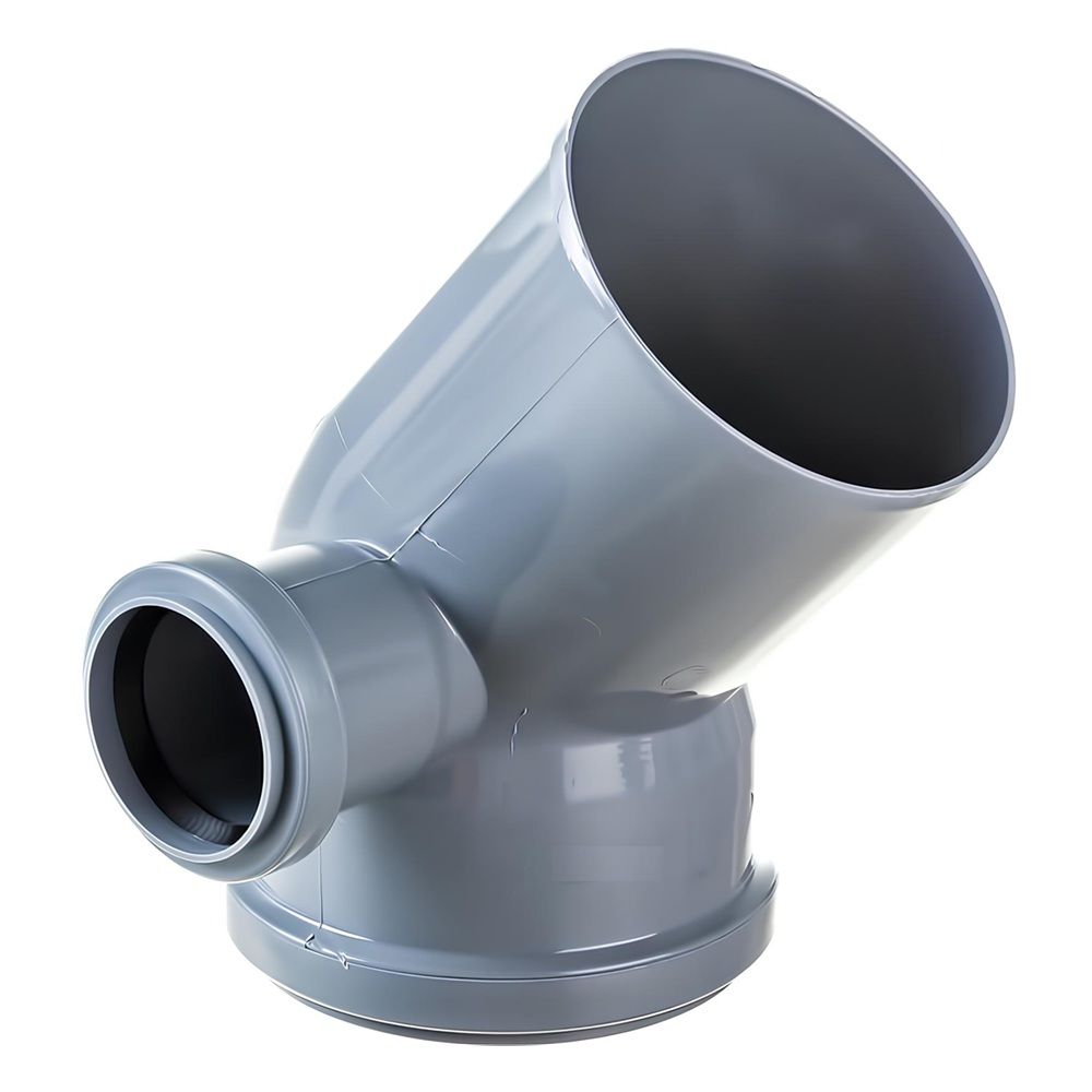 Отвод канализационный 110х50 мм 45° правый