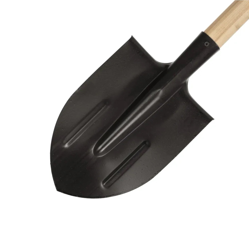 Лопата штыковая с ребрами жесткости с деревянным черенком ЛКОодч