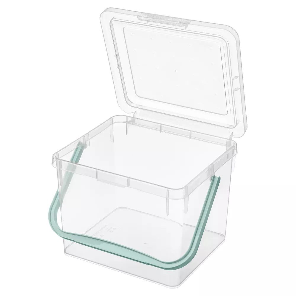 Ведро для стирального порошка 5,3 л 235х210х162 мм бесцветное