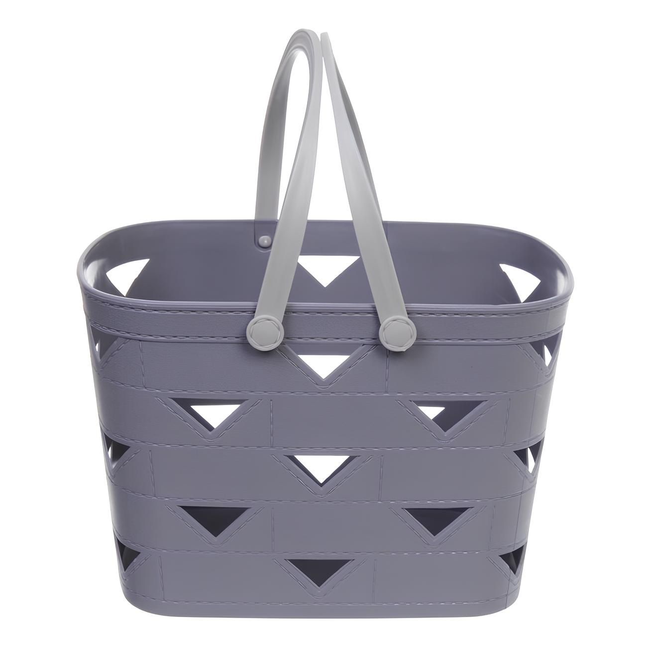 Корзина для хранения Лерберг 26,5х18х17 см с ручками пыльно-серая