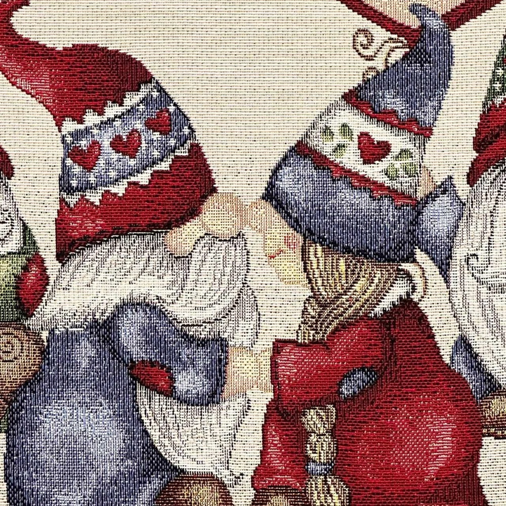 Салфетка сервировочная Гномы сердечки Клетка 44х140 см 2310354