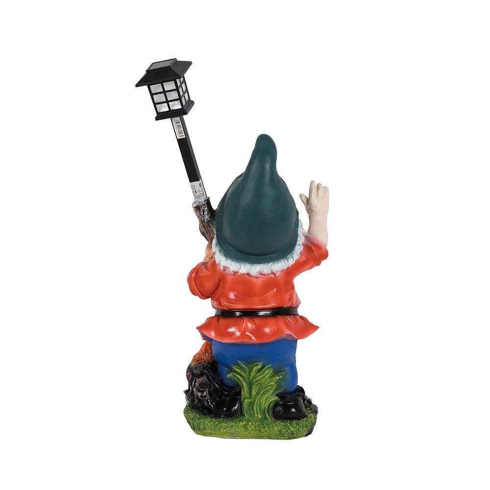 Фигура садовая Гном с фонарем и петухом h61 см 169415