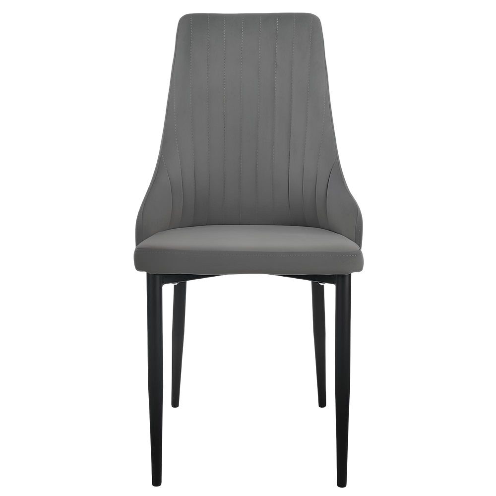 Стул Руссо серый/черный муар