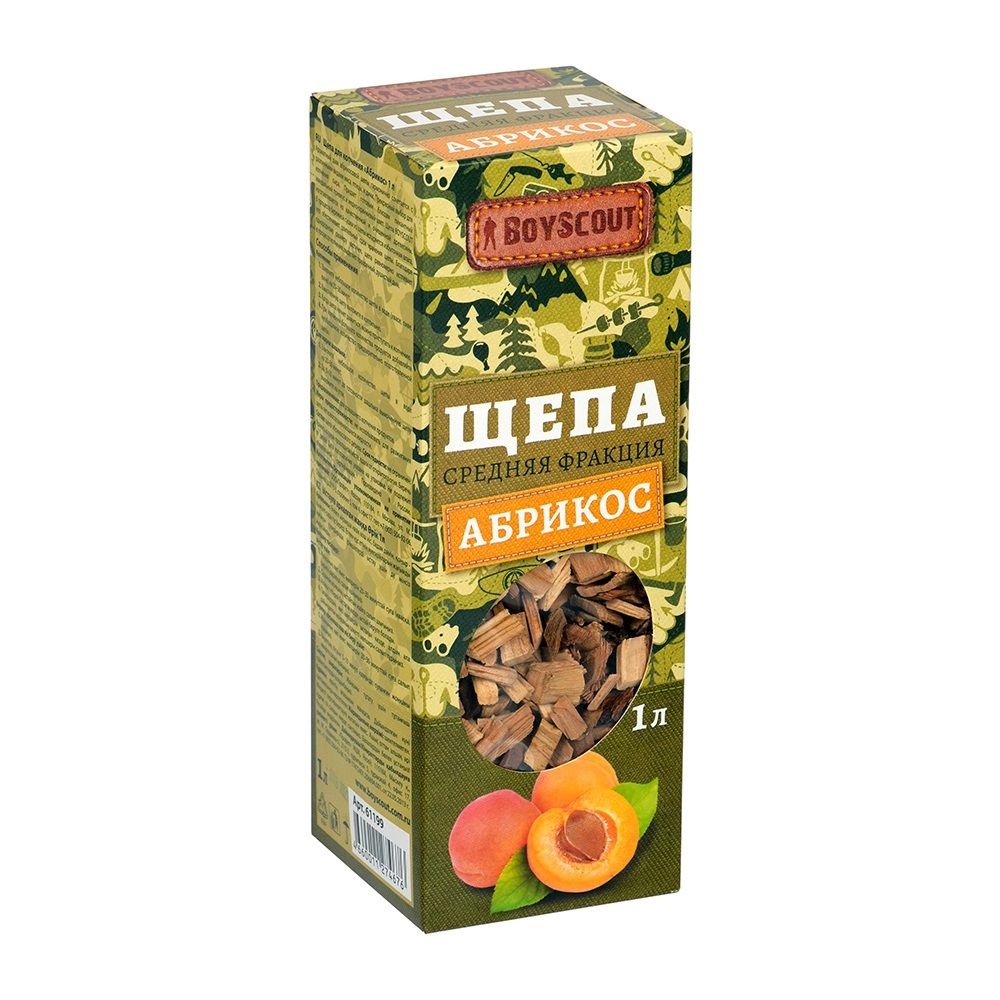 Щепа для копчения Абрикос 1 л Boyscout