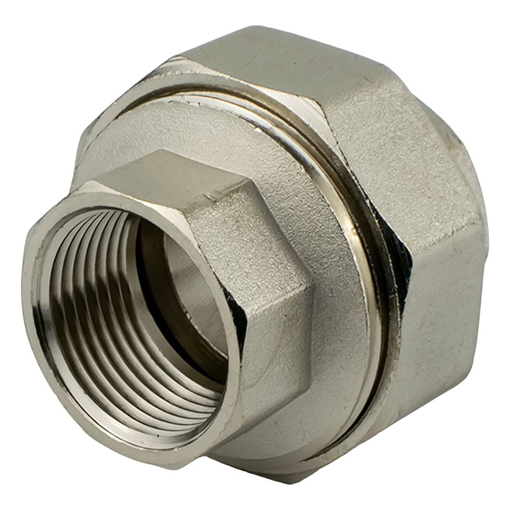 Соединитель американка латунь никель 3/4" ВР/ВР