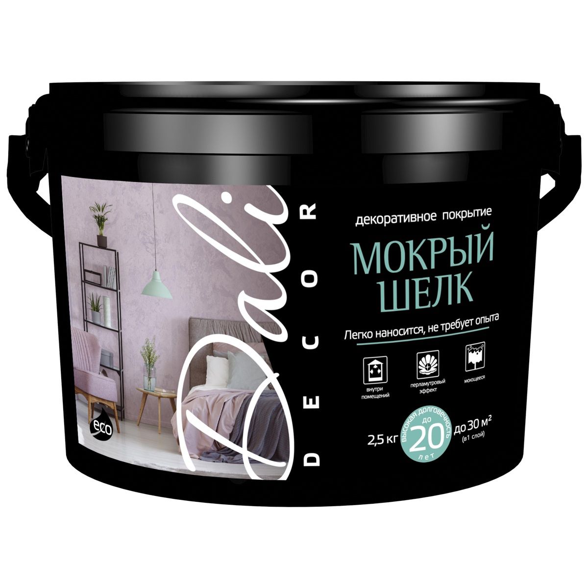Декоративная штукатурка Мокрый шелк Dali-decor 2,5 кг